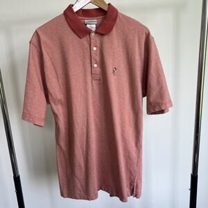 Vtg Disney World Mauve Mickey‎ Mouse Golf Polo Men Large Short Sleeve Shirt y2k
